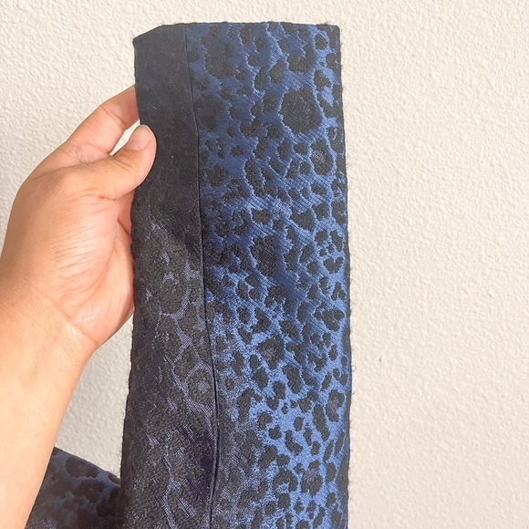 Elie Tahari Leopard Print One Button Blazer, Black & Blue - Picture 3 of 16